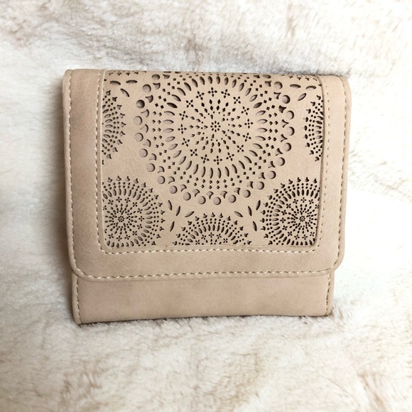 Francesca's Collections Handbags - Cute patterned tan wallet